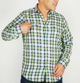 Mens The Original Ben Sherman Walken MA1224M Green Checked Regular Fit Shirt
